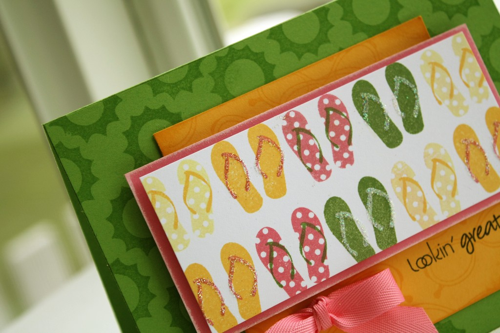 stamps- Day at the beach<br />
ink- New Leaf, Hibiscus Burst, Summer Sunrise, Fresh Snow, True...