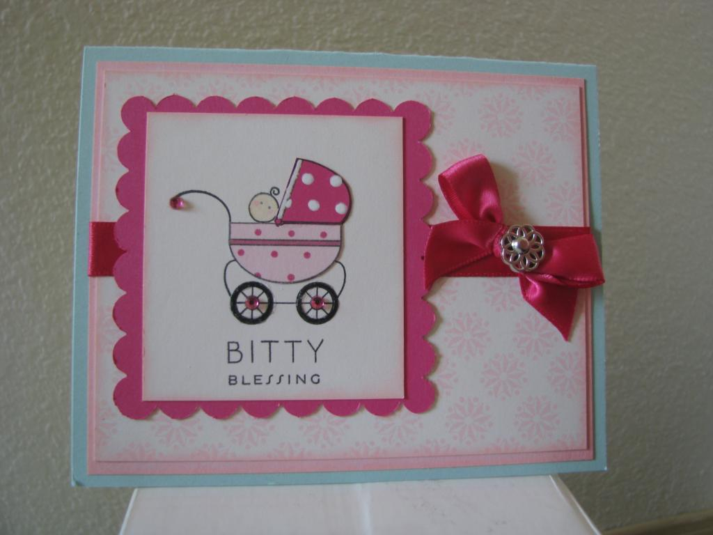 Stamps: Bitty Baby, Background Basics: Stars<br />
Paper: Vintage Cream, Aqua mist, raspberry...