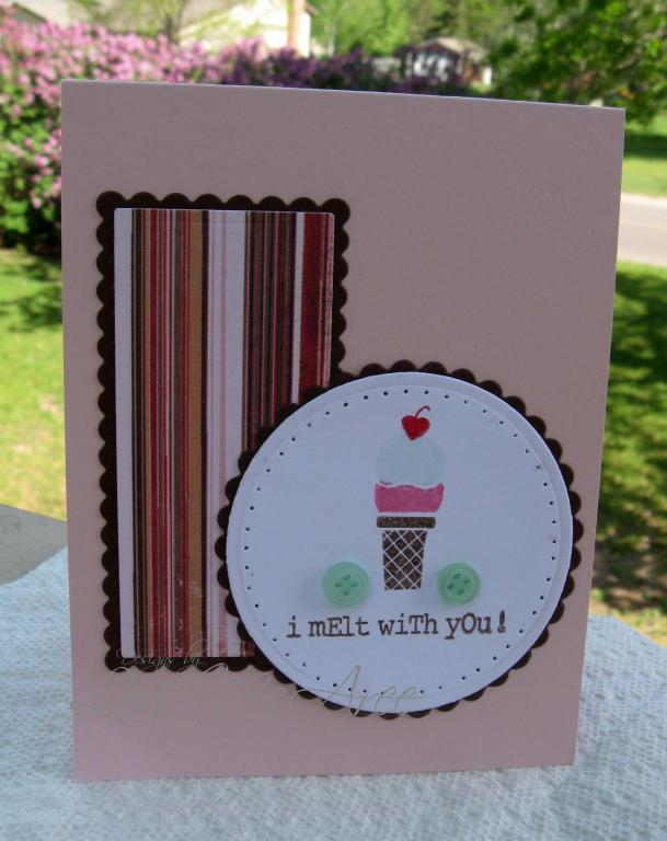 Stamps: Love Songs<br />
Paper: Papertrey Sweet Blush, White &amp; Dark Chocolate, Basic Grey...