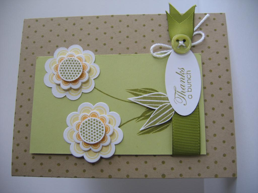 I was inspired by the spring daffodiles.<br />
Stamps: Floral Frenzy &amp; Polka Dot Basics<br...