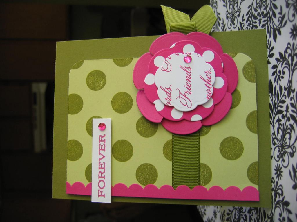Stamps used: Polka Dot Basics, Everyday Classics (Sentiment)<br />
Colors: Ripe Avocado, Spring...