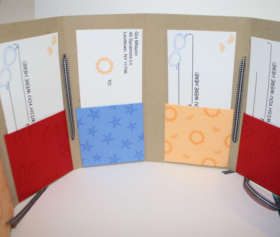 inside of he file...6 pockets and 2 or 3 postcards in each pocket.