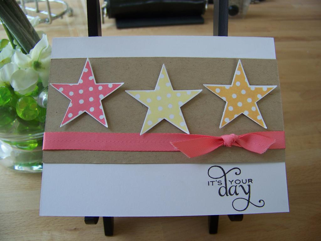Stamps: Star Prints<br />
Cardstock: stampers select white, kraft<br />
Ink: berry sorbet,...