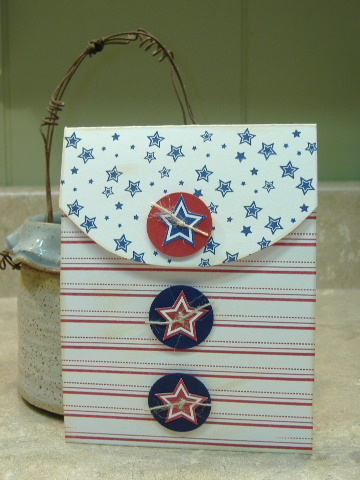 Stamps:  Let Freedom Ring<br />
Ink:  Pure Poppy, Prussian Blue, Antique Linen Distressing...