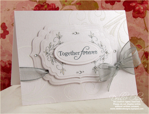 Together Forever Wedding Card<br />
Stamps: Heavenly Medley, Fancy Flourishes<br />
Cardstock:...