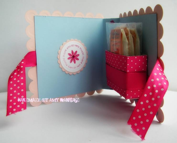 Here&#039;s a cute tea-bag holder I made as a thank you for a friend. The tea-bags have really...