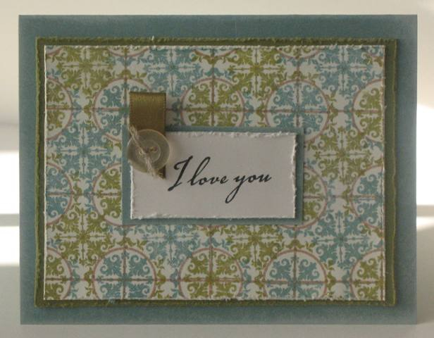 I love using the New Canvas Palette ink to distress the patterned paper! So much fun!<br />...