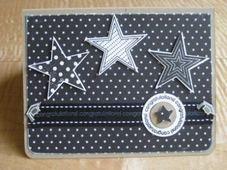 This graduation card was inspired by the Star Prints stamp set.  I also used the Around and...