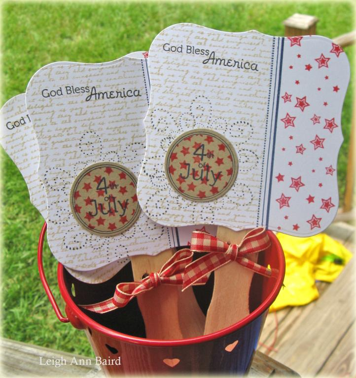 Can you imagine a bucket of these little fans as party favors for your 4th of July cookout?...