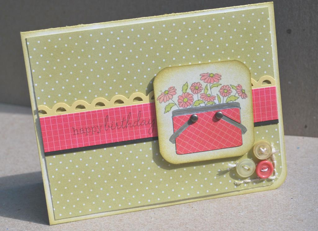 Stamps - Vintage Picnic<br />
Ink - Smokey Shadow, Spring Moss<br />
Cardstock - SS White,...