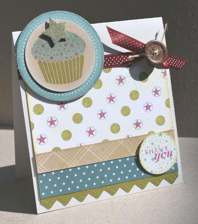 Stamps - Cupcake Collection, Borders &amp; Corners Circle, Polka Dot Basics<br />
Ink - Ripe...