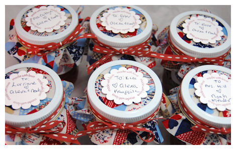 I made these for Teacher gifts. <br />
Simple jars of Strawberry jam, with a label that I...