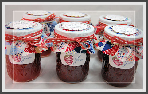 I made these for Teacher gifts. <br />
Simple jars of Strawberry jam, with a label that I...