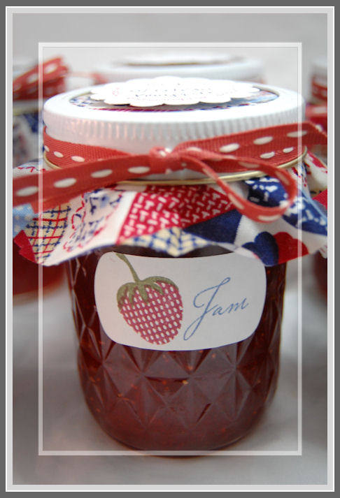 I made these for Teacher gifts. <br />
Simple jars of Strawberry jam, with a label that I...