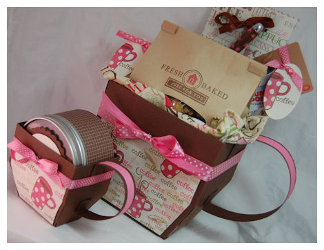 I used this template to create a coffee cup themed gift set!!<br />
<br />
SUPPLIES:<br />...