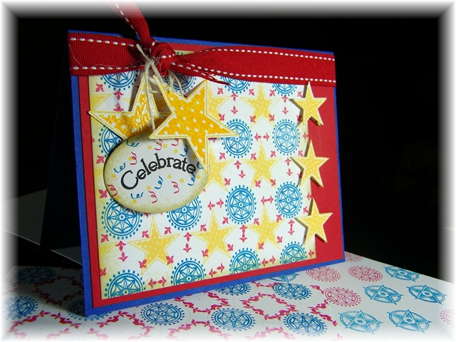 I used Baskground Basics Stars on the Guidelines 2 preprinted paper, then used one of the edges...