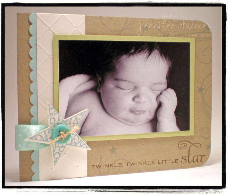 I made these baby announcements for my new nephew, Julian.  The Star Prints set has so many...