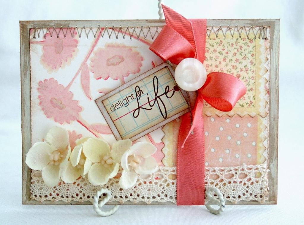 Papertrey Ink Supplies Used:<br />
Stamps:<br />
Life<br />
Paper:<br />
Kraft and Vintage...