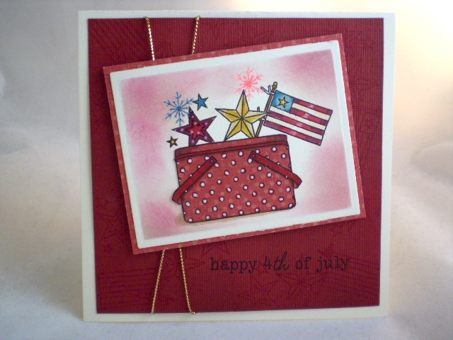 Vintage Picnic Celebration  - I love this set!  I paper pieced the basket, colored the filler...