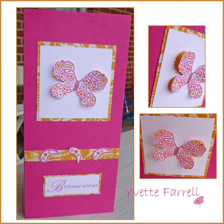 Happy Birthday Card<br />
Credits: PTI: Raspberry Fizz and white cardstock, Raspberry Fizz  and...