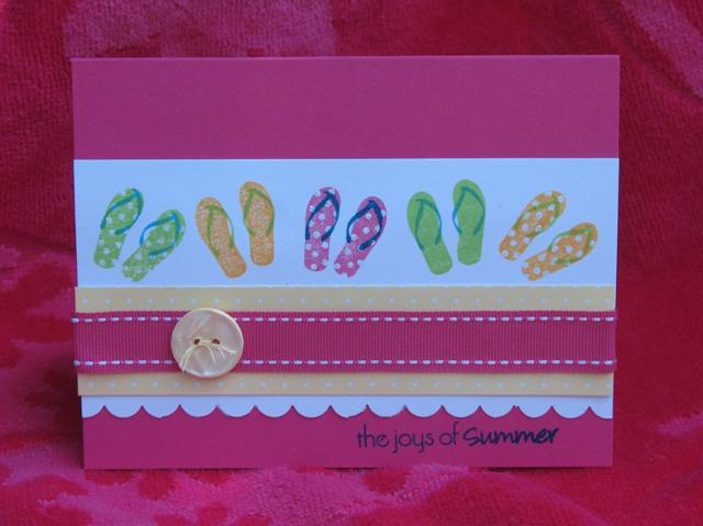Recipe (all supplies are PTI unless noted):<br />
Stamps Set: Day at the Beach<br />...