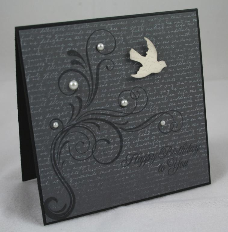 A birthday card for a friend.  Love the ability to add on to the flourishes in the set.