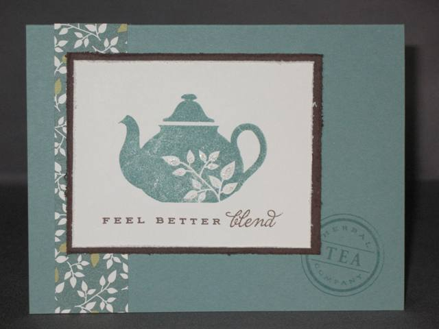 After photographing this card, I decided to stamp the right corner again so the circle comes...