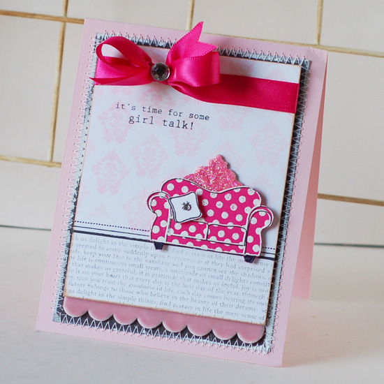 Stamps:  On My Couch, On My Couch Additions, Damask Designs, Polka Dot Basics II, Background...