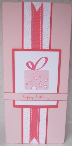Pink Present Birthday Card