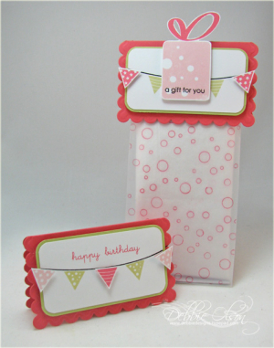It's a Celebration gift bag and card