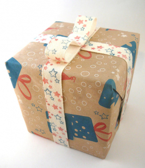 Stamped Wrapping Paper