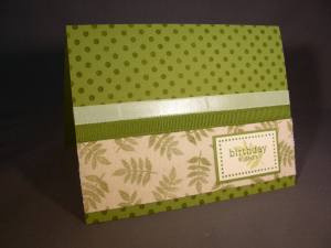 olive leaf ribbon birthday