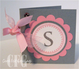 Post-it Note Monogrammed Keychain