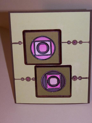 retro card with bling and brown 004