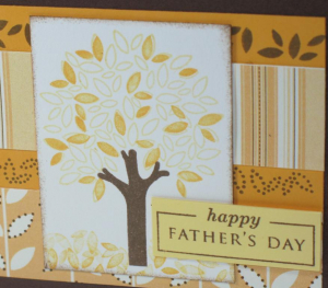 Close Up Fathers Day Card Tree