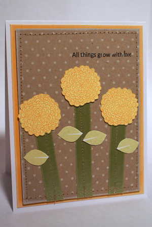 Yellow Flower Grow With Love card
