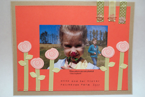 Hana's Clover scrapbook page