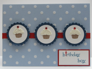 Birthday boy cupcakes