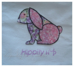 Detail of fabric Bunny on hat