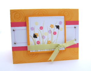 Bright flower garden card