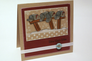 Wintery Mailboxes Card