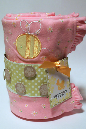 Bee Blanket Wrap and Tag