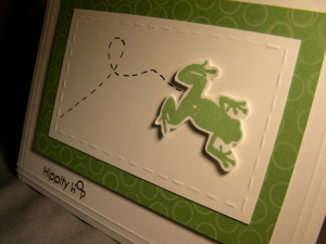 Hippity HOP stitched embossing for May Blog Hop close up