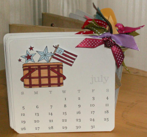 Vintage Picnic Calendar (open)