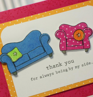 on my couch by my side detail