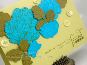Turquoise Flowers card
