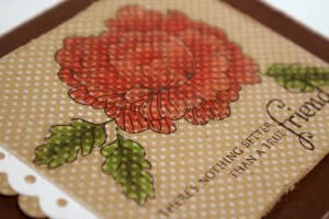 Polka Dot Bloom Card - detail