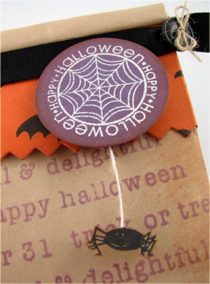 Creeping by to Say Hi gift bag detail