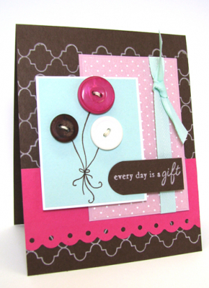 Everyday Button pastel card