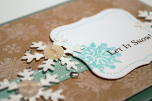 Sparkling Snowflakes Card - detail